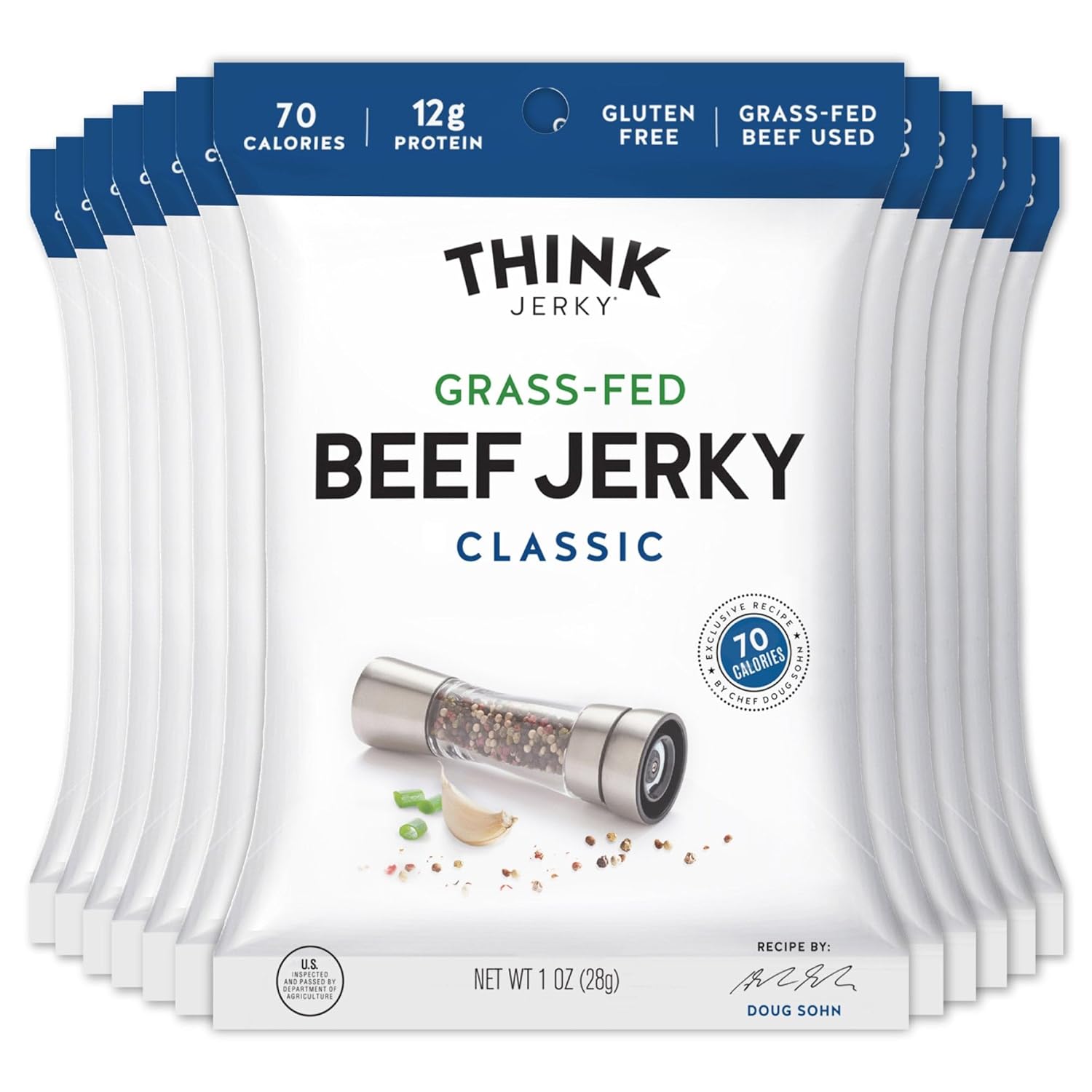 THINK JERKY High-Protein Jerky Snacks, Gluten Free, Chef-Crafted