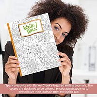 BARKER CREEK Color Me! Inspired Writing Journals, College-Ruled, 8.5 x 11, 48 Pages