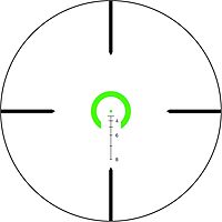 Trijicon VC16-C-1600042 Vcog 1-6x24mm Green Horseshoe Dot/Crosshair Riflescope, .223/55 Grains Ballistic Reticle with Thumb Screw Mount, Black