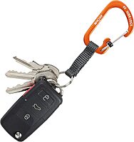 Nite Ize SlideLock Key Ring, Locking Carabiner Key Chain with Webbing