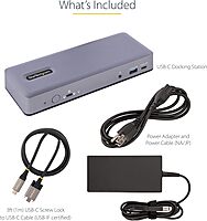 StarTech.com USB-C Docking Station Multi Monitor HDMI/DP/USB-C Video Output, Triple Monitor 4K30/Dual 4K60, 7-Port USB Hub, 60W Power Delivery, GbE, 3.5mm Audio, Works with Chromebook, TAA