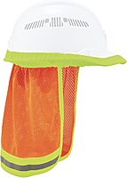 Ergodyne GloWear 8005 High Visibility Reflective Mesh Hard Hat Neck Shade, Orange