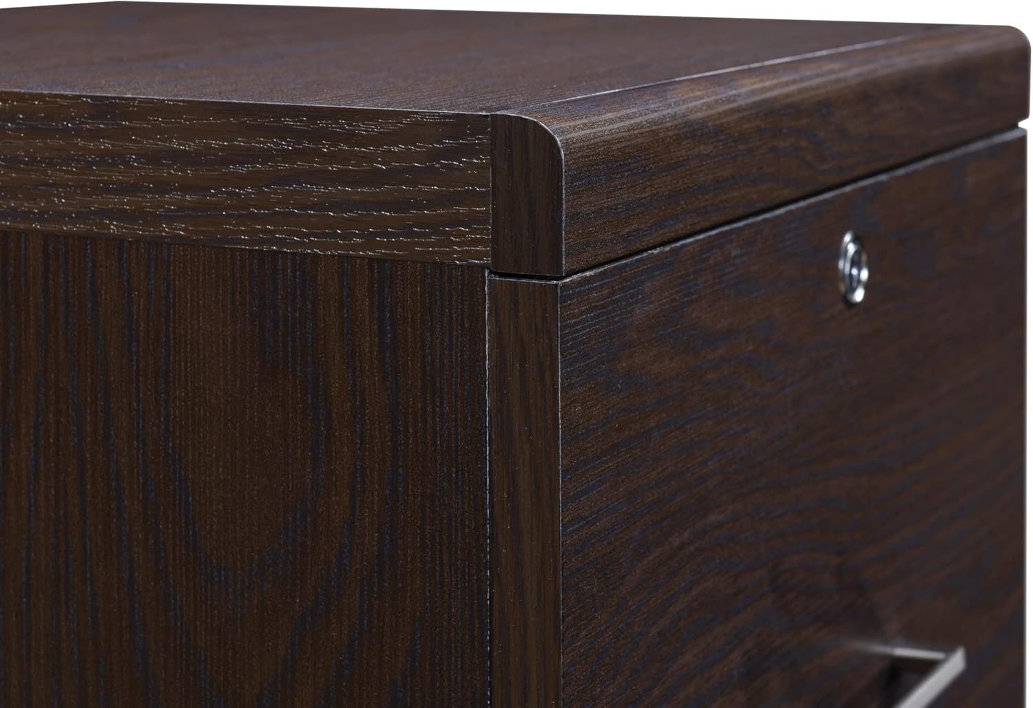 Office Star Alpine 2-Drawer Vertical File Cabinet with Locking Top Drawer and Lockdowel Fastening System