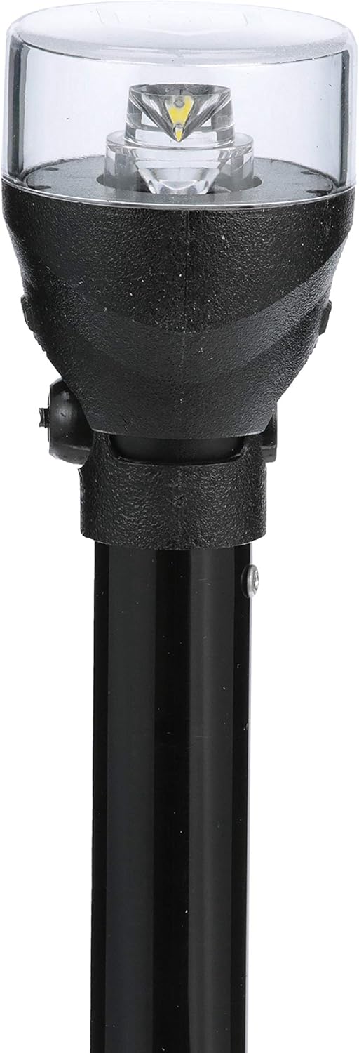 Attwood 5558-P12A7 All-Round LED Fold Down Navigation Light Black Base, 12-Inch
