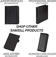 Samsill Professional Padfolio with Secure Zippered Closure, 10.1 Inch Tablet Sleeve, and 8.5 by 11 Inch Notepad, Black