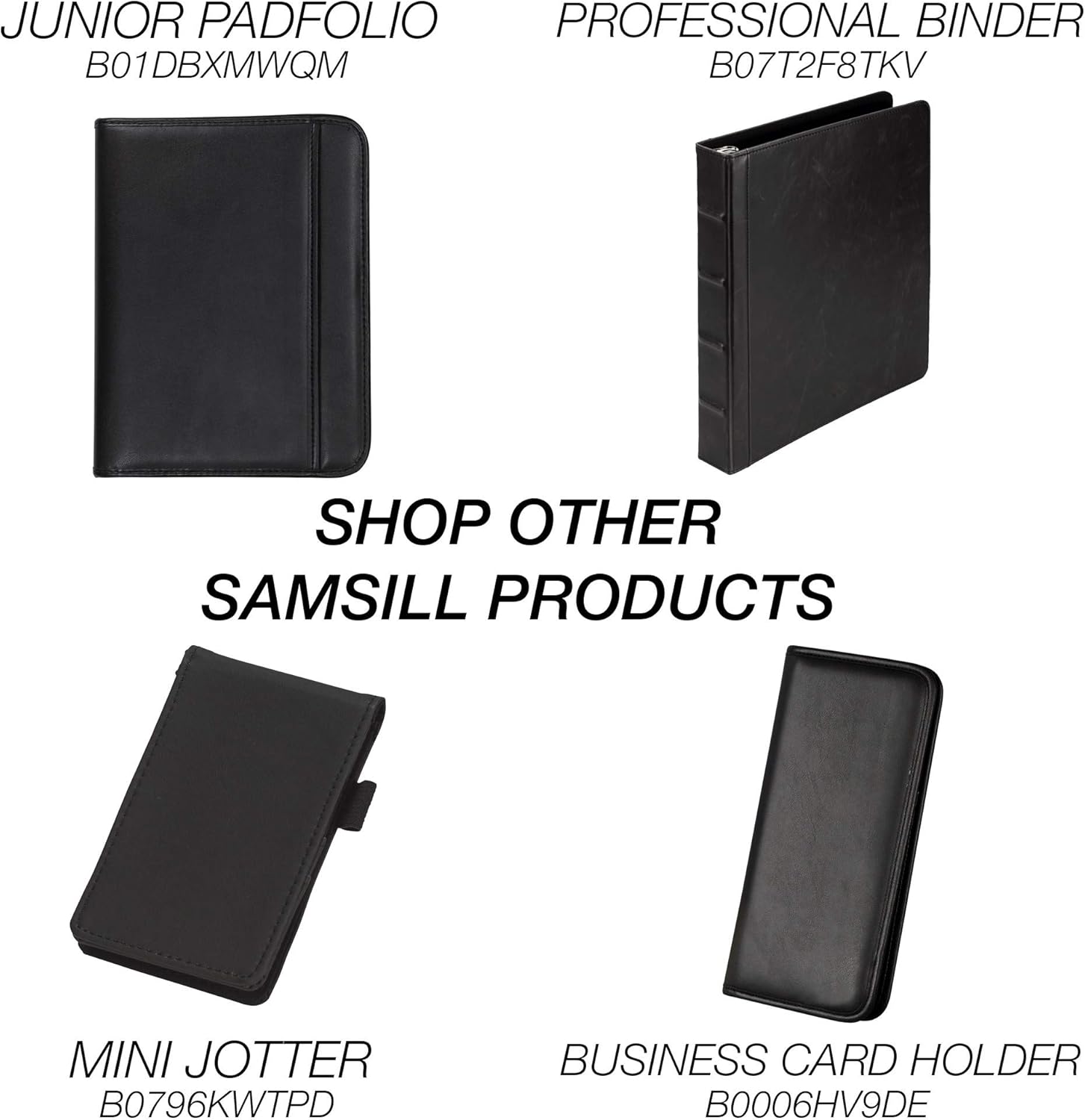 Samsill Professional Padfolio with Secure Zippered Closure, 10.1 Inch Tablet Sleeve, and 8.5 by 11 Inch Notepad, Black