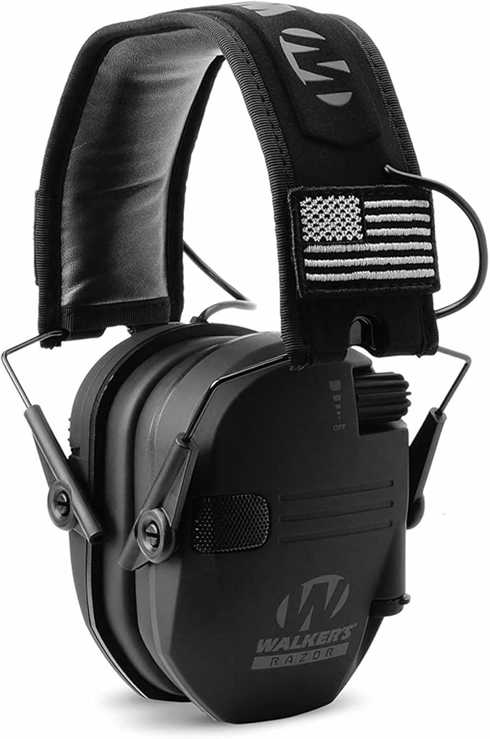 WALKER'S Razor Slim Electronic Earmuffs Ultra Low-Profile Folding Hearing Protection