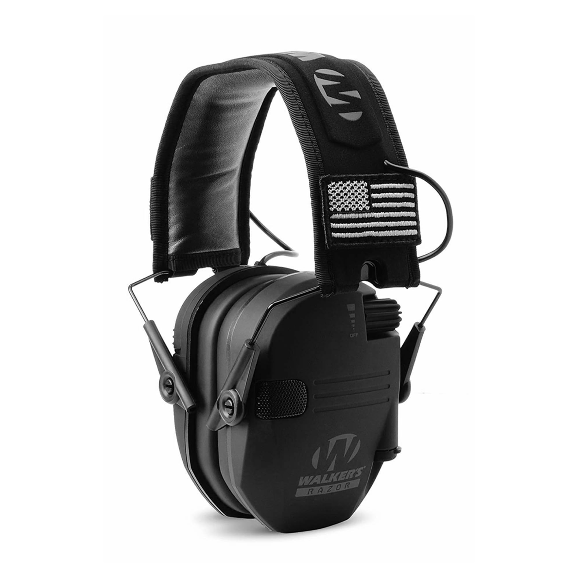 WALKER'S Razor Slim Electronic Earmuffs Ultra Low-Profile Folding Hearing Protection