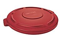 Rubbermaid Commercial Products BRUTE Heavy-Duty Round Trash/Garbage Lid, 32-Gallon, Red