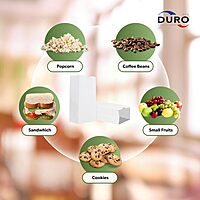 Duro 4# White Paper Bags 500-Count, White Paper Lunch Bags for Popcorn, Candy, Snacks & Treats, Bulk Disposable Lunch Sacks - 5.00 x3.12 x 9.75 Inches
