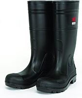 MCR Safety PBS12012 Waterproof PVC Men's Knee Boot with Steel Toe, Black, Size 12, 1-Pair