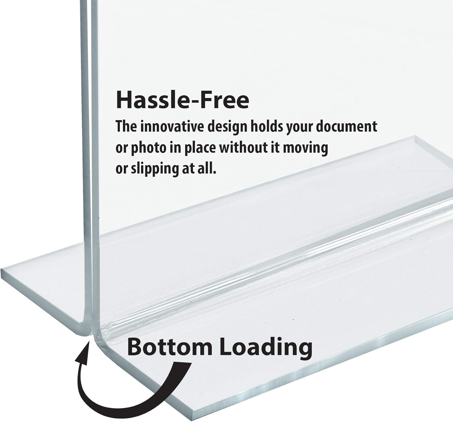 Azar Displays Double-Foot 2-Sided Acrylic Sign Holders