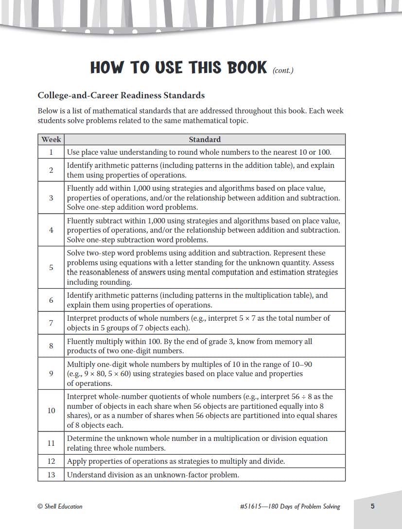 180 Days of Problem Solving for Third Grade – Build Math Fluency with this 3rd Grade Math Workbook (180 Days of Practice)