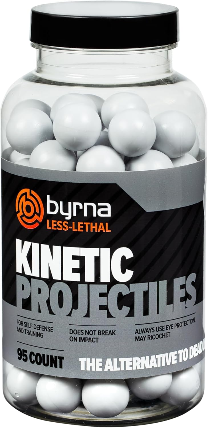 Byrna Kinetic Projectiles - Reusable Hard-Solid Plastic Rounds for Training, Target Practice and Self Defense