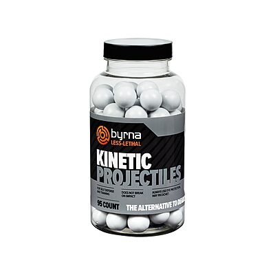 Byrna Kinetic Projectiles - Reusable Hard-Solid Plastic Rounds for Training, Target Practice and Self Defense, 0.68 Caliber - (95 Count)
