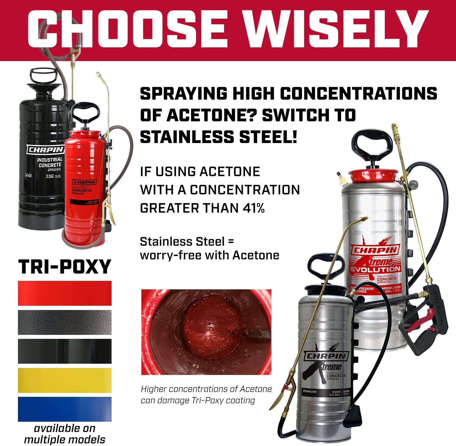 Chapin Portable Concrete Sprayer, 3-1/2-Gallon Capacity, Model# 1949 Industrial Concrete