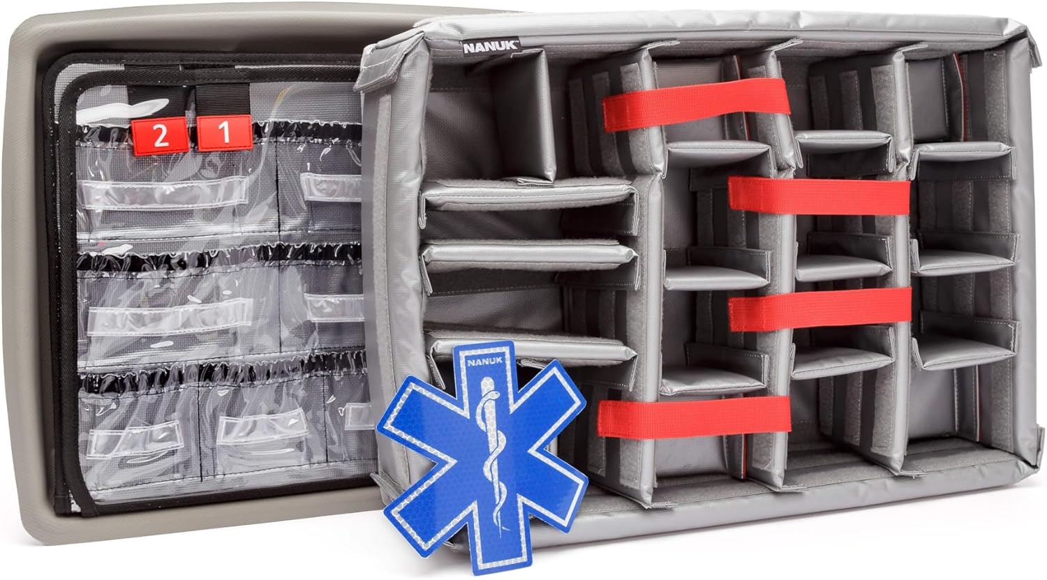Nanuk 940 EMS Emergency Medical Service/First Aid Hardcase with Lid Organizer and Divider System (Orange) 940 EMS Orange