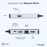 Targus DOCK419USZ Docking Station - for Notebook - 100W PD - USB Type-C - 3 USB Ports - RJ-45 - HDMI - VGA - Wired