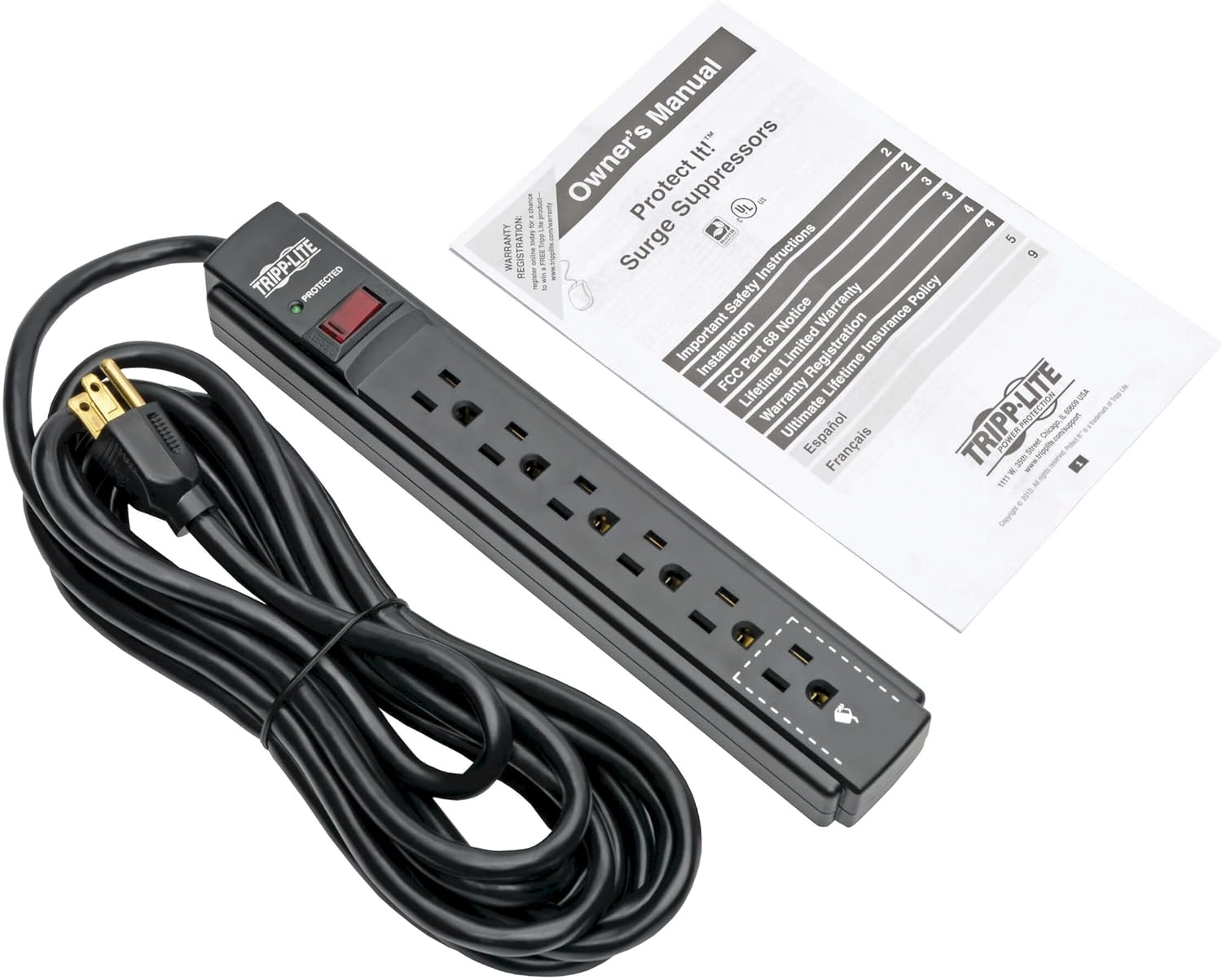 TRIPP LITE Protect It! 6-Outlet Surge Protector Power Strip