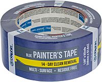 Blue Dolphin Blue Painter's Tape, 1.88 in. x 60 yds., Easy-Tear Painter’s Tape, Medium Tack, Solvent-Free, Ideal for Drywall