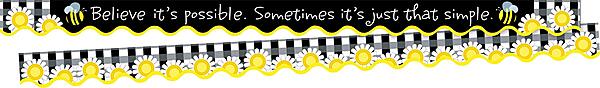 Barker Creek Double-Sided Scalloped Border with Inspirational Quote, Believe, for Bulletin Boards, Reception Areas, Halls, Break Rooms, Office, School, Home Learning Decor, 2.25” x 39’ (936)