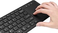 WKB-4050UB Wireless Keyboard with Built-in Touchpad, 2.4GHz RF Technology, Ultra-Slim Scissor Switch Keys, 30ft Range