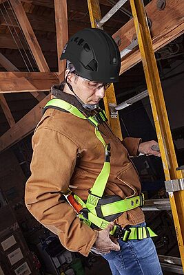 Jackson Safety CH300 & CH400V Climbing-Style Hard Hats – Vented & Non-Vented, Flip-Up Visor, ANSI Z89.1, OSHA Compliant