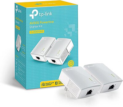 TP-Link AV600 Powerline Ethernet Adapter Kit - Gigabit Port, Plug Pair &Play, Power Saving