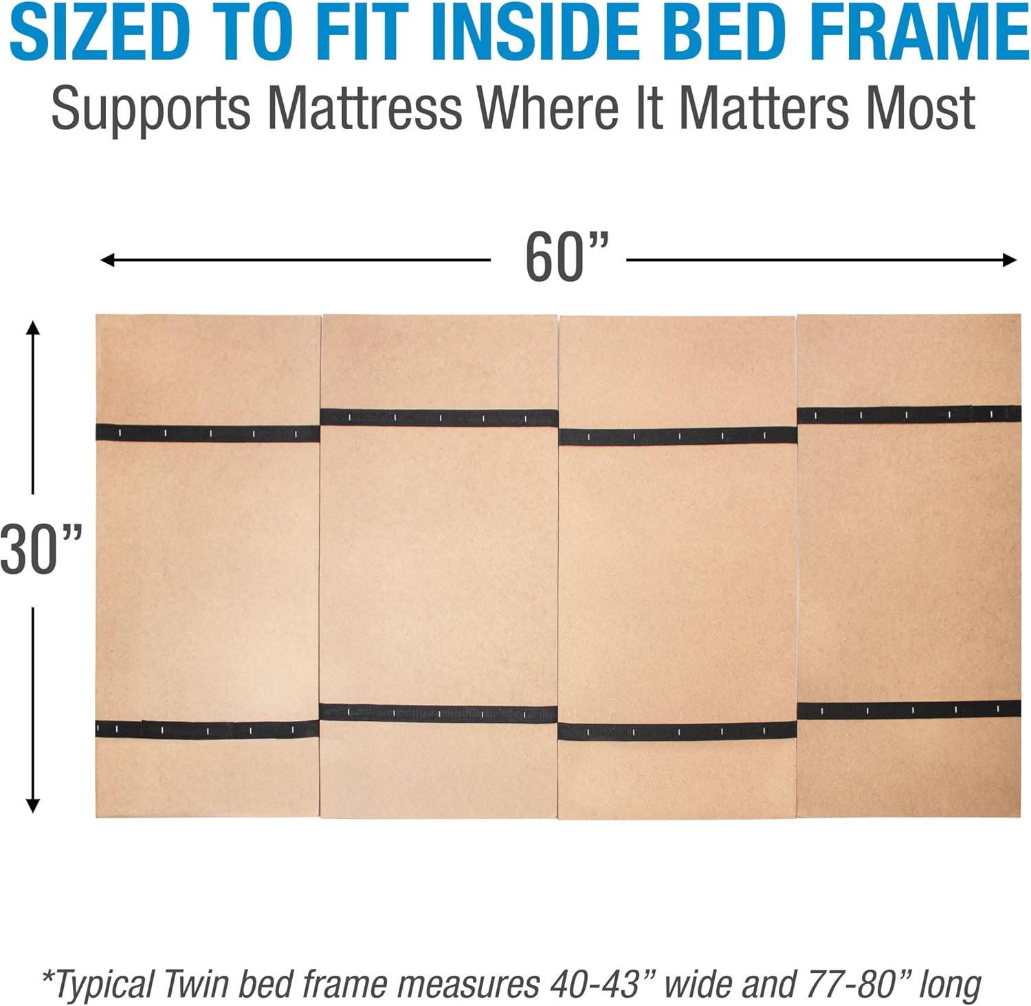 DMI Foldable Box Spring Bunkie Board Bed Support