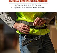 Ergodyne Squids 3136 Barcode Scanner Adaptor Straps, Carrying Strap for Bar Code Scanners, 10- Pack, Black