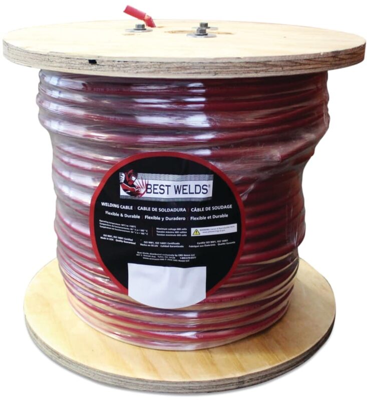 WELD CABLE 2/0 AWG RED 500' RL