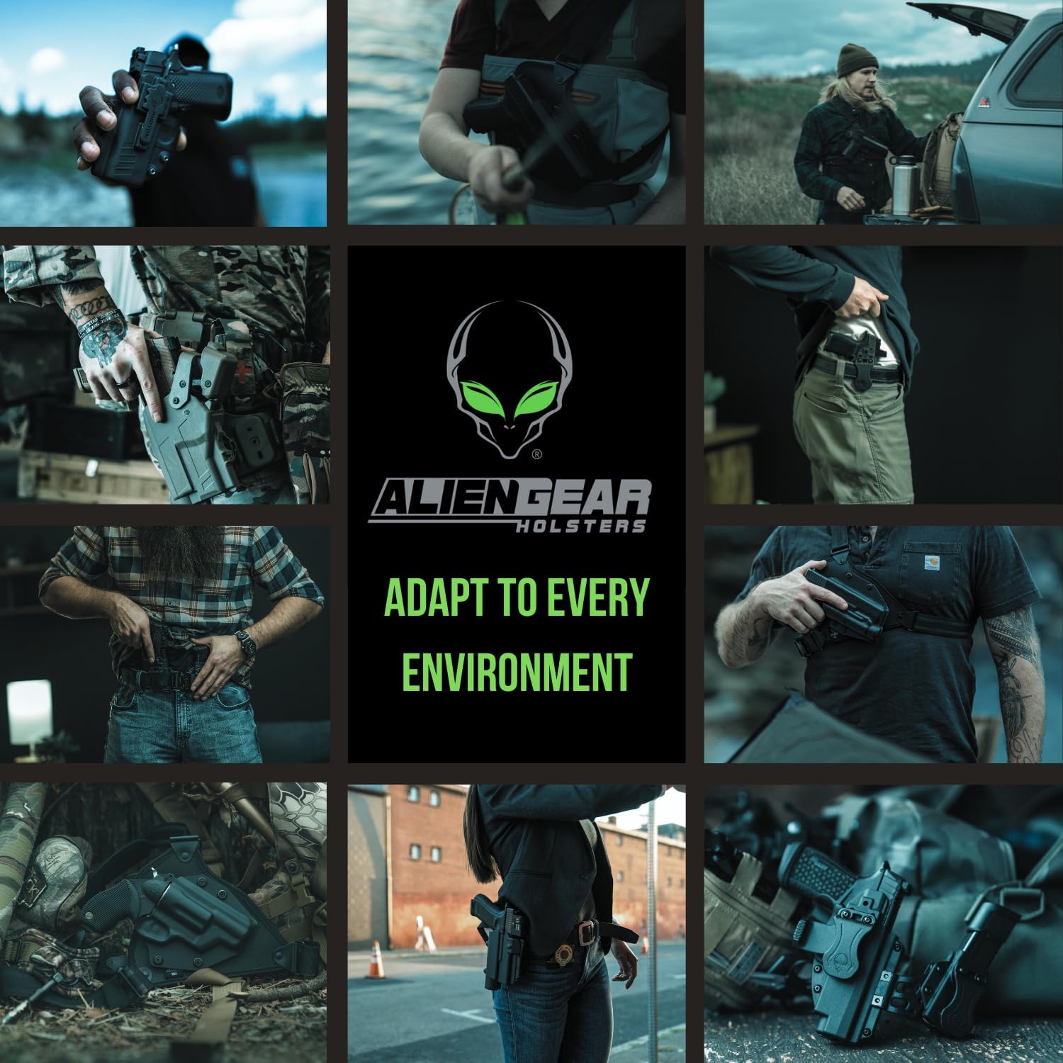 Alien Gear Rapid Force Holster Paddle – Secure Belt Fit up to 1 ¾” – Durable Polymer – Works with Rapid Force Level II