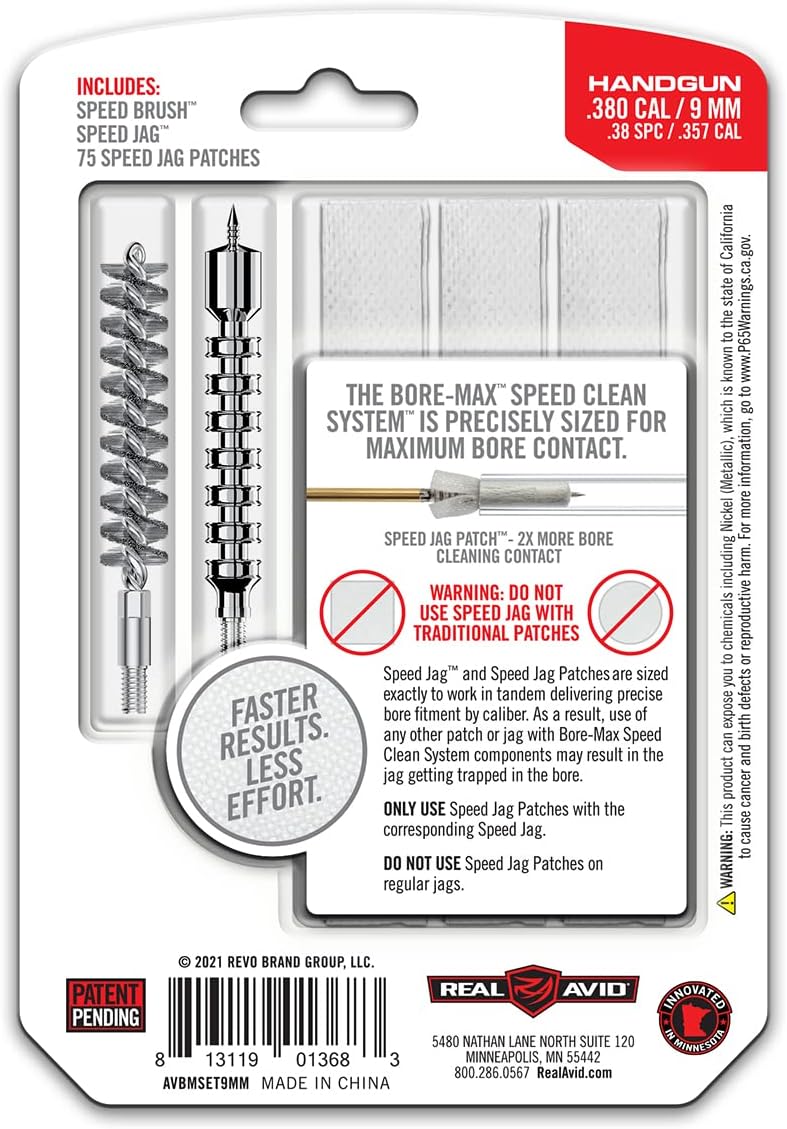 REAL AVID Bore-Max Speed Jag & Speed Patches Gun Cleaning Supplies