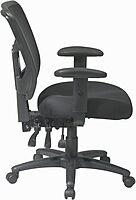 Office Star ProGrid Breathable Mesh Back Manager's Office Chair with Built-in Lumbar Support and 2-Way Adjustable Padded