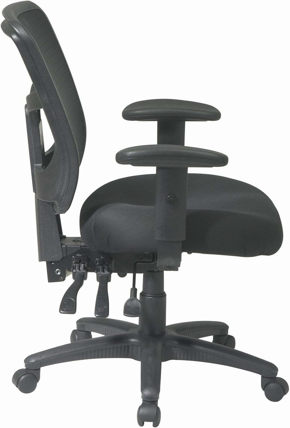 Office Star ProGrid Breathable Mesh Back Manager's Office Chair with Built-in Lumbar Support and 2-Way Adjustable Padded