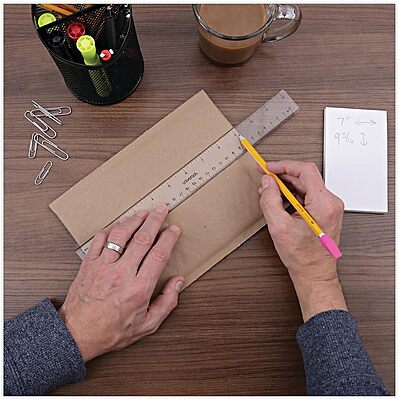 Universal Clear Plastic Ruler, Standard/Metric, 12" Long, Clear