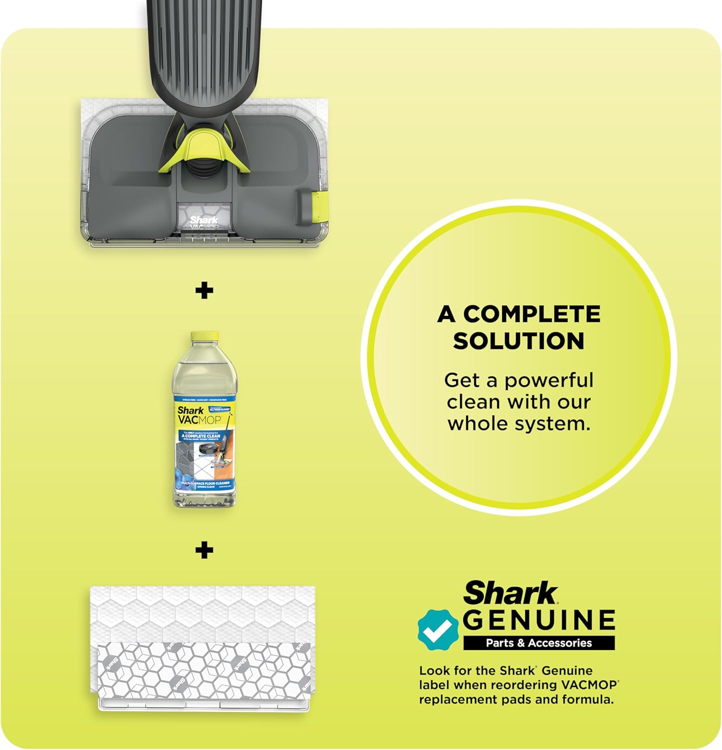 Shark VACMOP Pro Cordless Hard Floor Cleaner, Vacuum and Spray Mop, Powerful Suction, Lightweight, LED Headlights