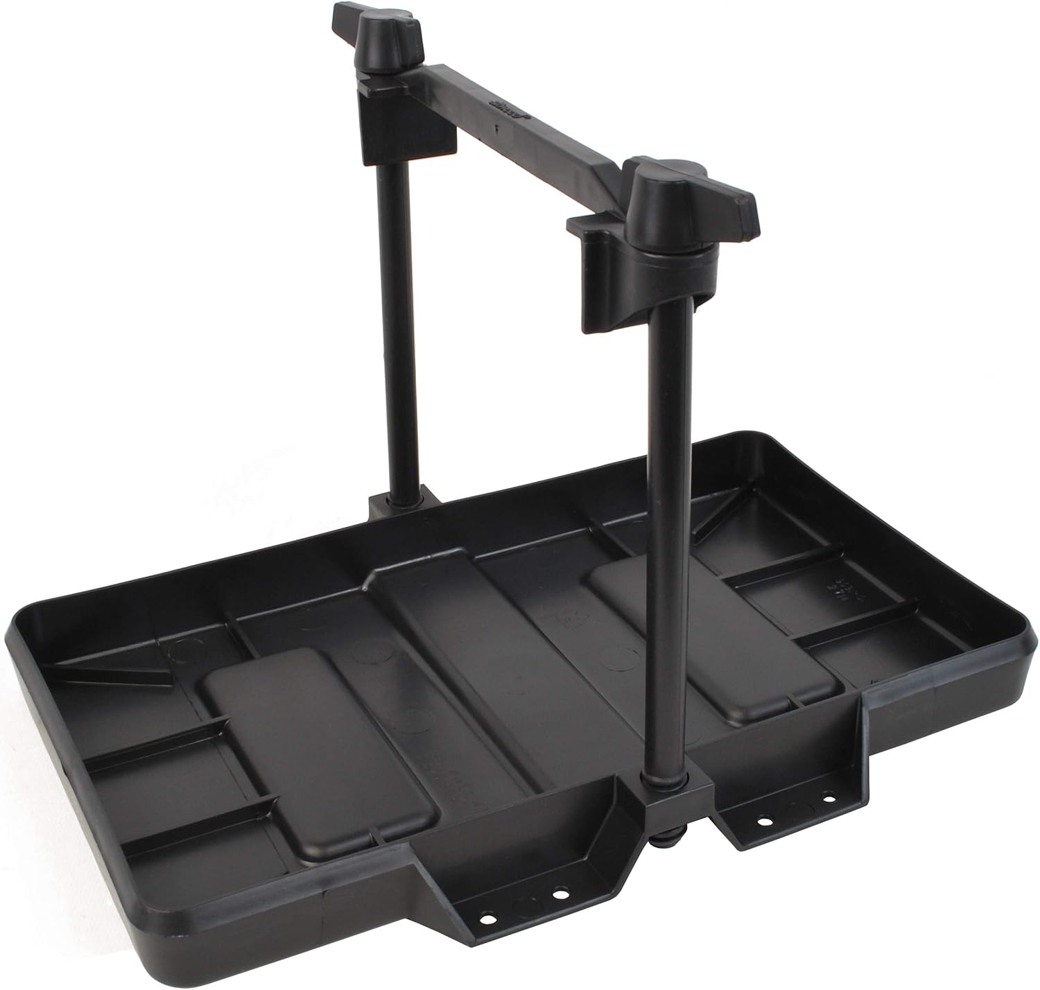 Attwood 9091-5 USCG-Approved 27 Series Adjustable Hold-Down Marine Boat Battery Tray, Black One Size