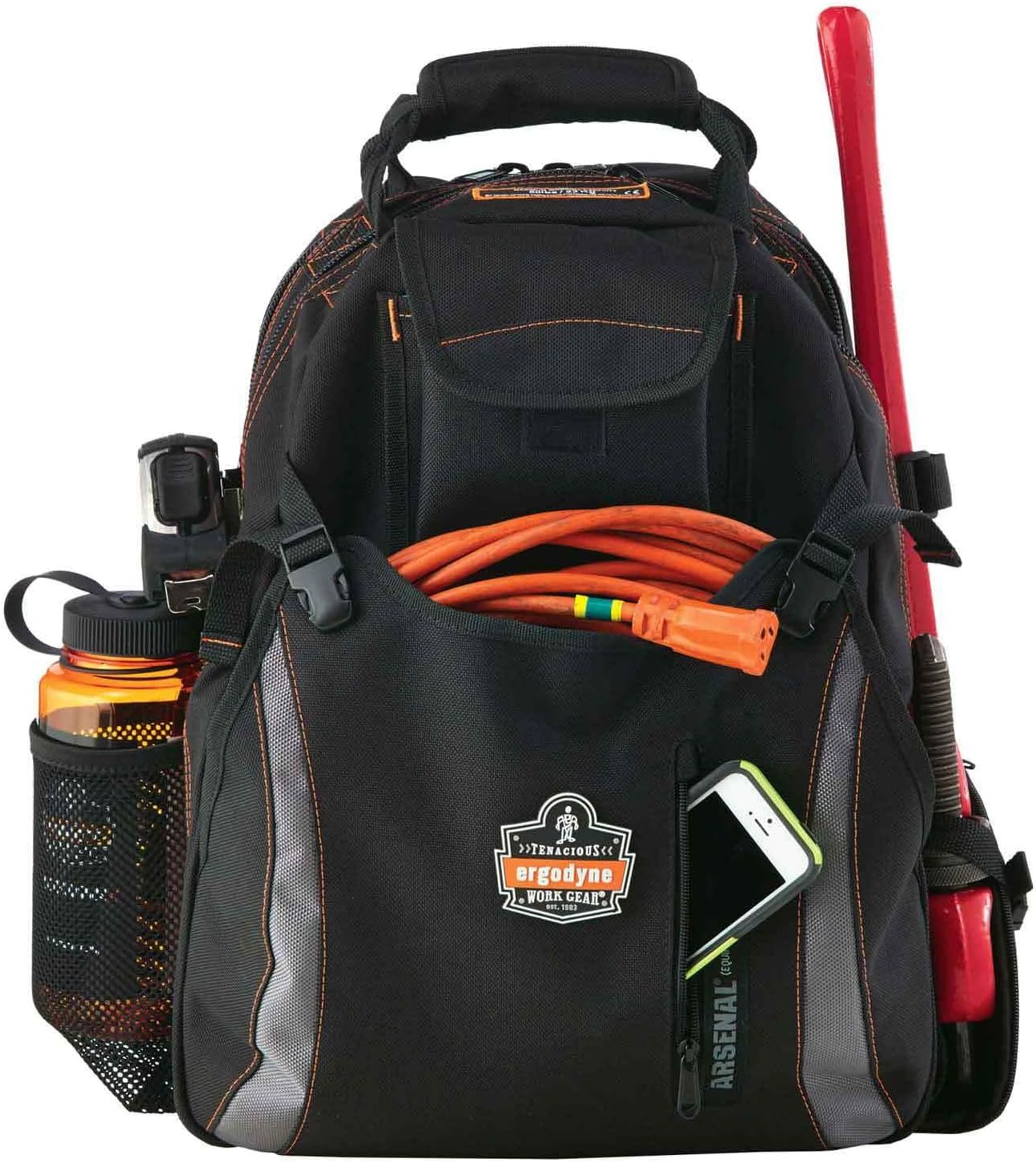 Ergodyne Arsenal 5843 Dual-Compartment Tool Backpack, Black
