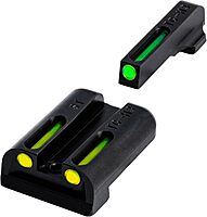 TRUGLO TFO Tritium & Fiber-Optic Front & Rear Handgun Sight Set Compatible with Sig Sauer Handguns
