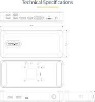 StarTech.com Dual-Monitor USB-C Docking Station, DisplayPort & HDMI or VGA, Multi Monitor Dock up to 4K 60Hz - USB 3.2/3.1 (5Gbps) Type-C Dock - 7X USB Hub, 85W PD, Windows & ChromeOS, TAA