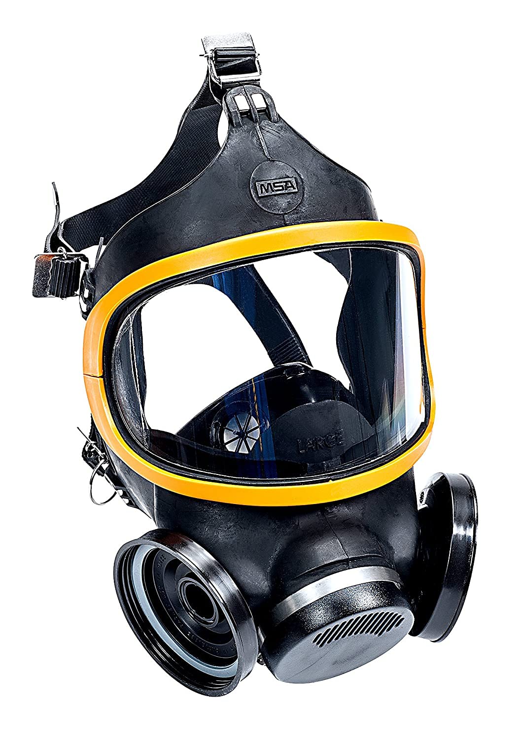 MSA 480267 Comfo Ultra-Twin Series Full-Facepiece Respirator - Size: Large, Harness Style: Silicone, Twin-Port