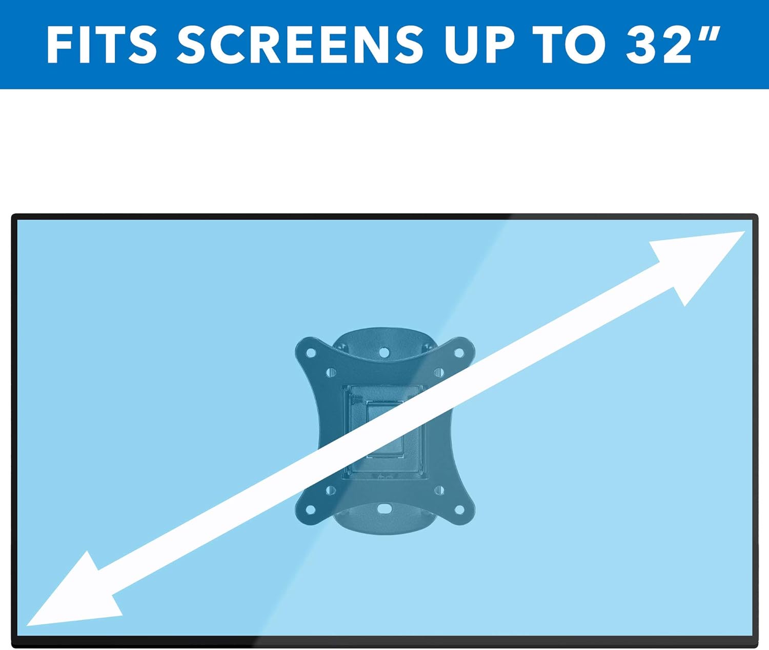 Mount-It! MI-2829 Small TV Monitor Wall Mount | RV TV Mount | Quick Release VESA Wall Mount | Fits 19 20 21 22 23 24 25 Inch