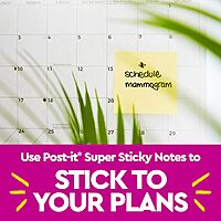 Post-it Super Sticky Notes, 12 Sticky Note Pads, 3 x 3 in., School Supplies, Office Products