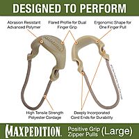 MAXPEDITION Positive Grip Zipper Pulls