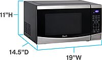 Avanti MT09V3S Microwave Oven 900-Watts Compact with 10 Power Levels and 6 Pre Cooking Settings, Speed Defrost, Electronic Control Panel and Glass Turntable, 0.9-Cu.Ft, Stainless Steel