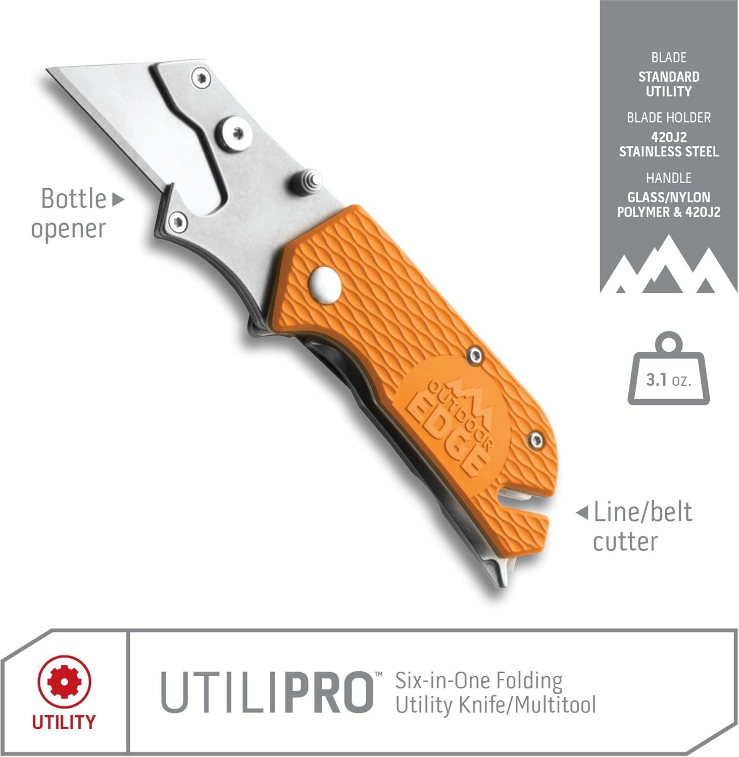 OUTDOOR EDGE UTILIPRO 5-in-1 Folding Utility Knife