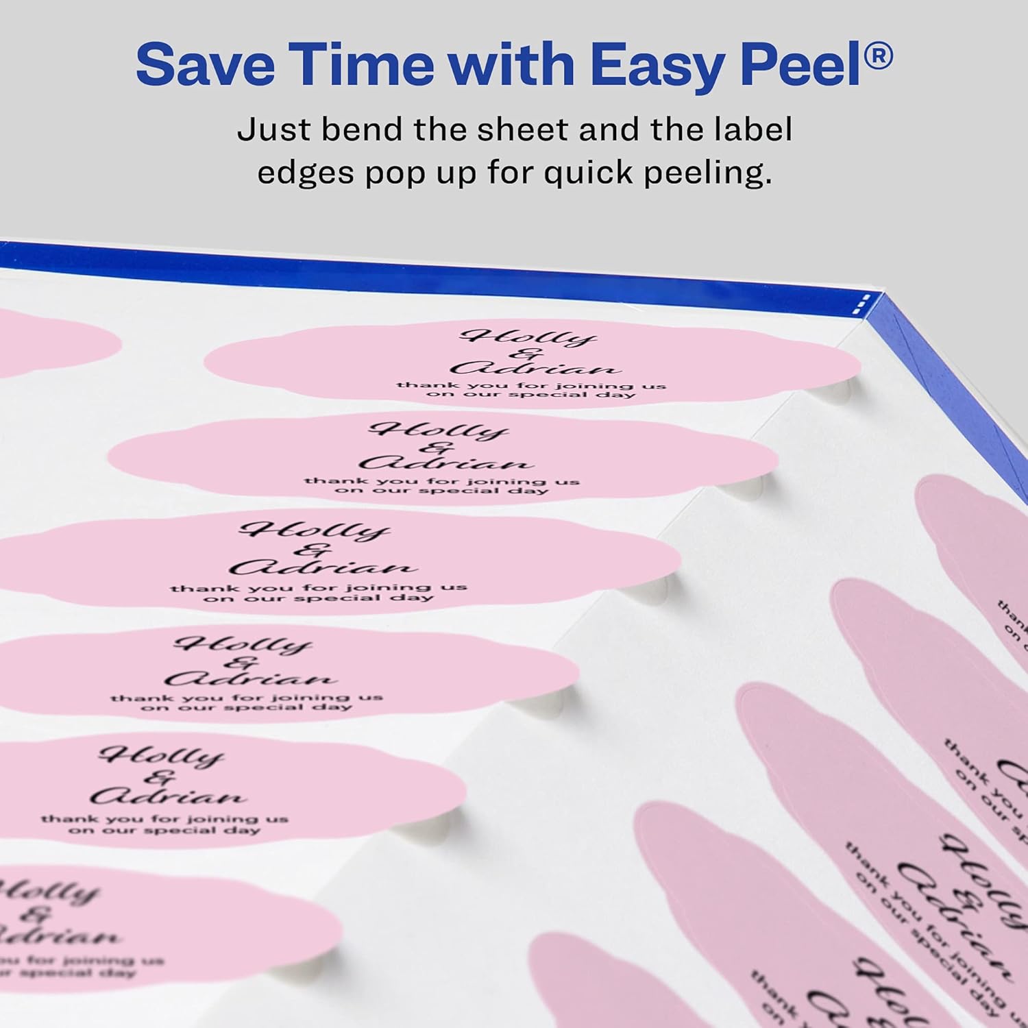 AVERY Matte White Oval Scalloped Labels, Sure Feed Technology, 1-1/8 x 2-1/4
