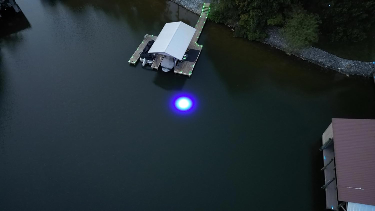 HYDRO GLOW SeaFloor Underwater Dock Light (Anchored To Bottom)