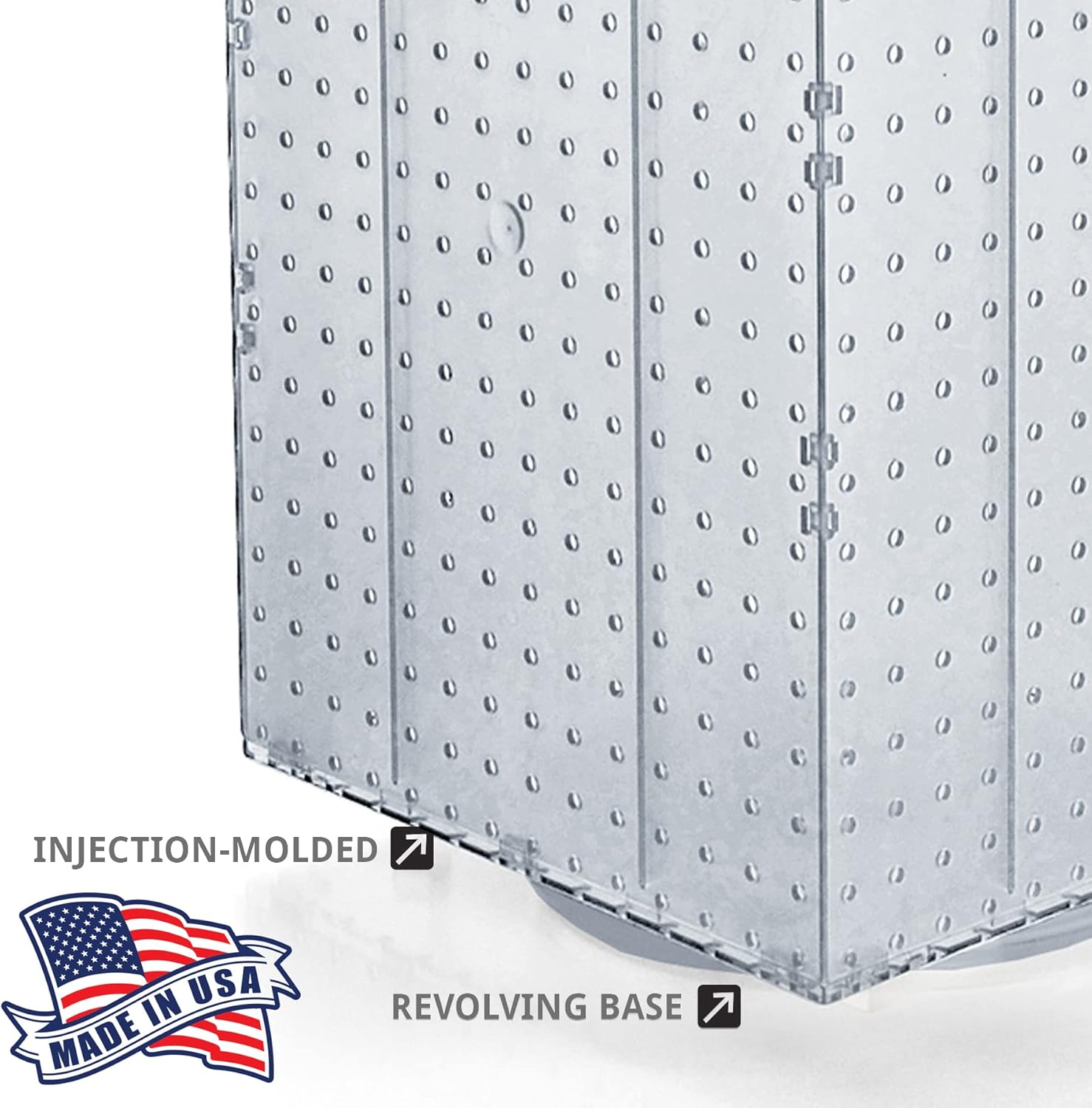 Azar Displays 4-Sided Revolving Pegboard Countertop Display 14 x 14 x 20